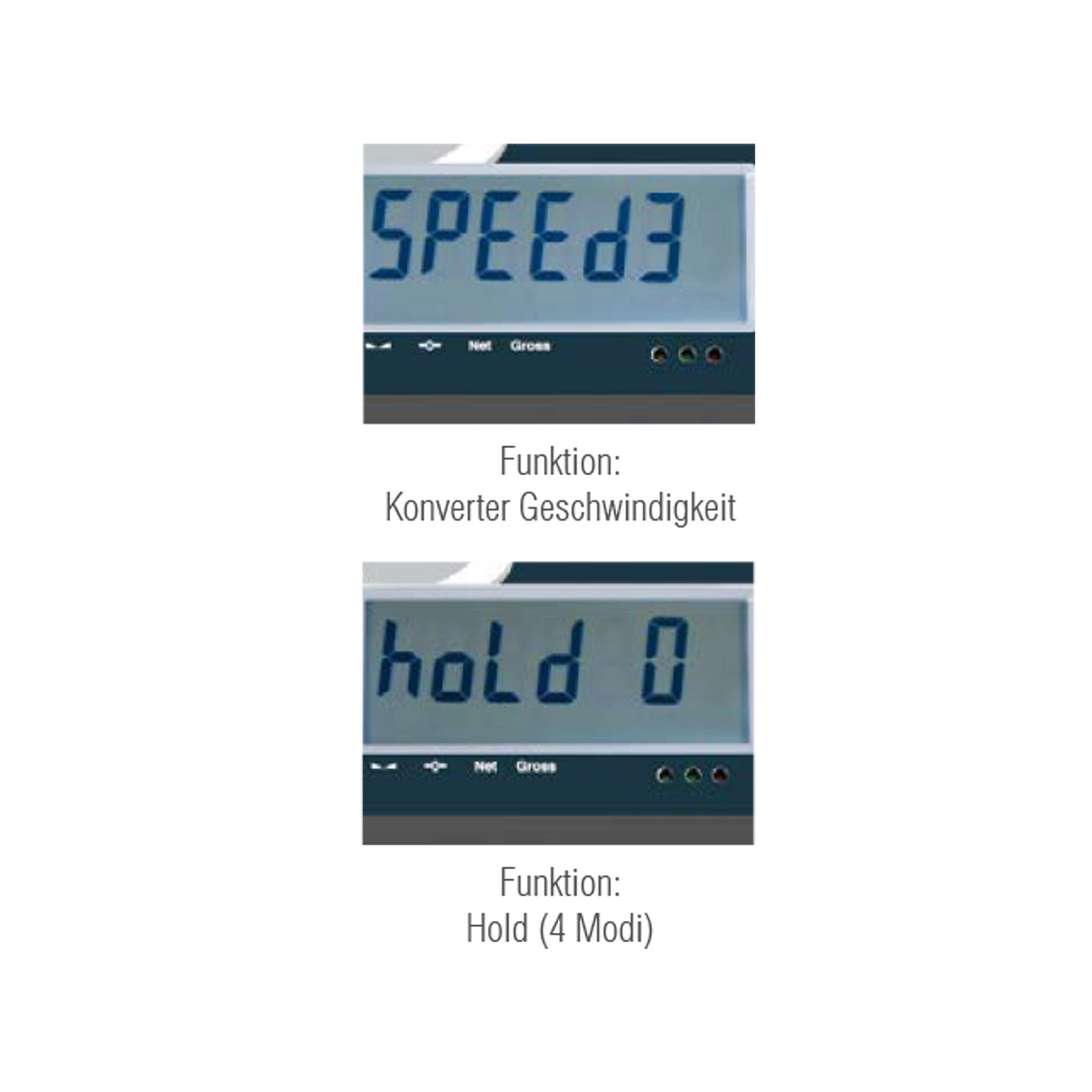Geeichte Waage für Packstellen "Funktion: Konverter Geschwindigkeit, Hold (4 Modi)"