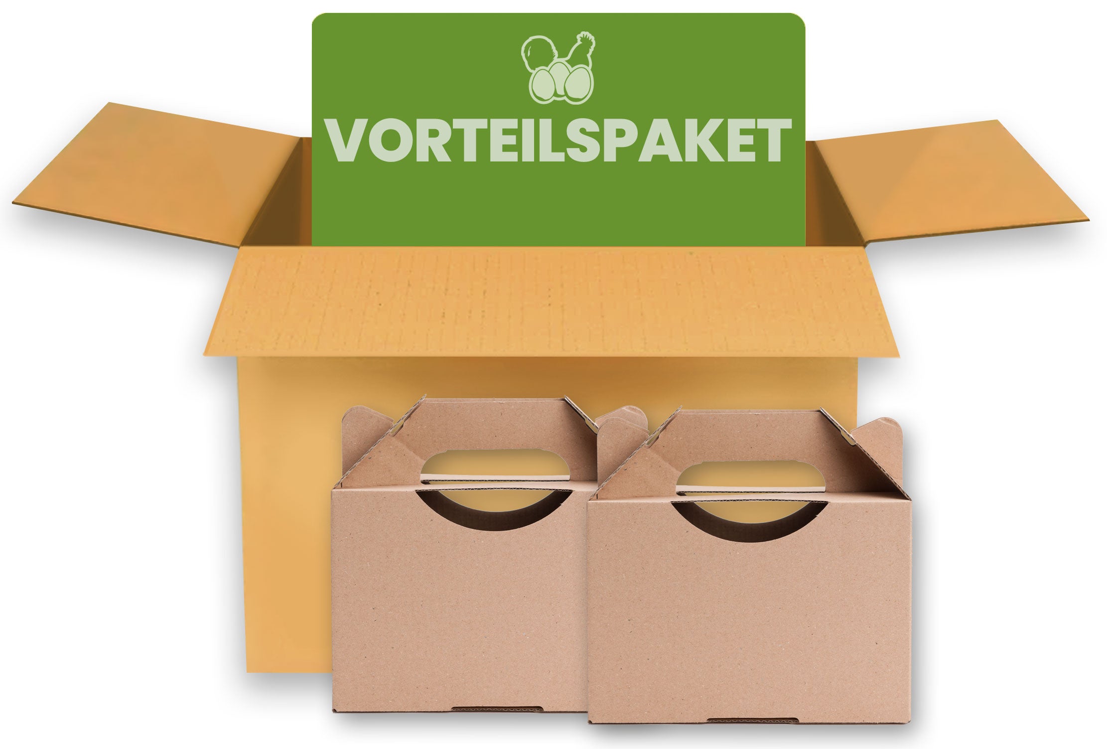 Vorteilspaket 560 Stück 1 kg Eierbox neutral zur individuellen Gestaltung