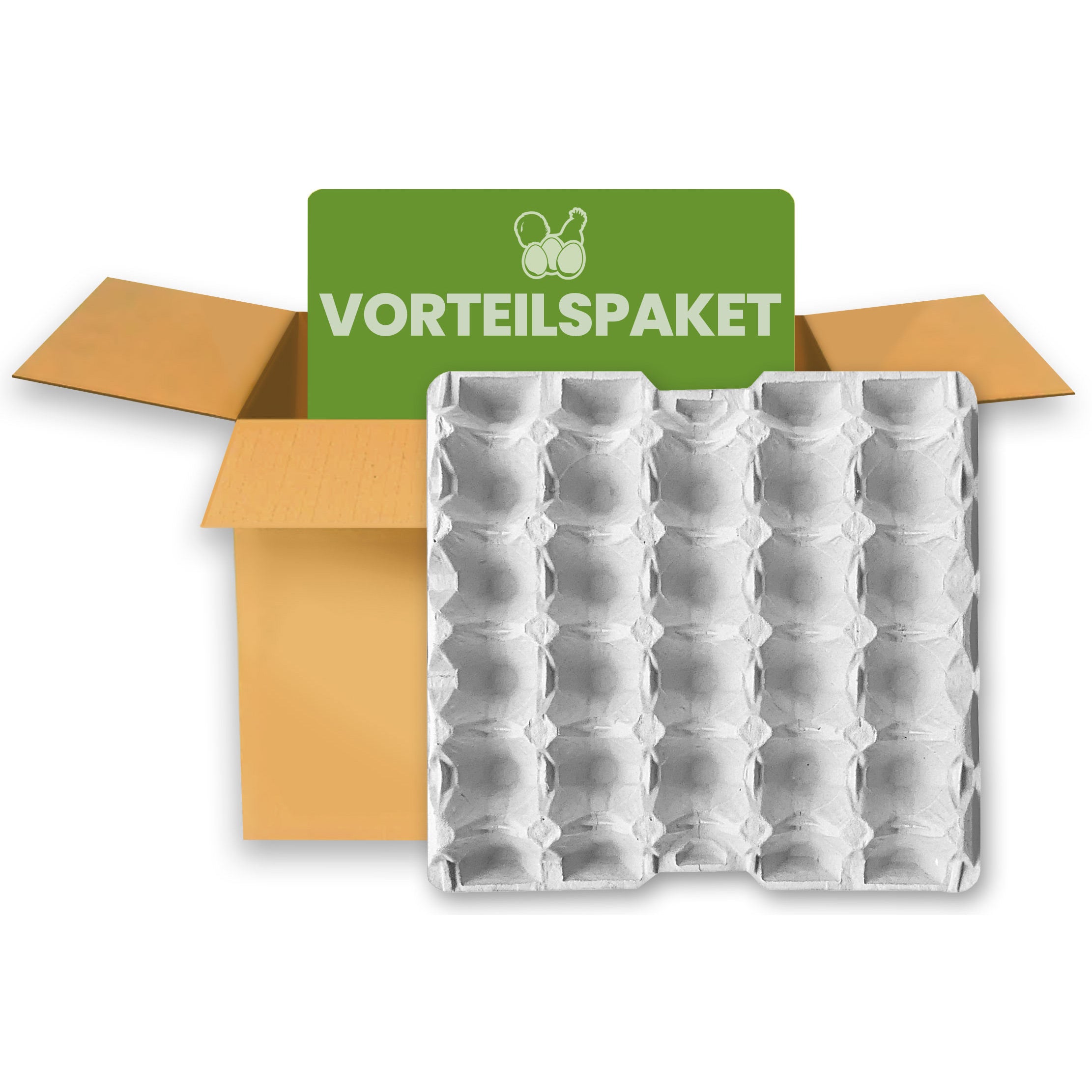 280 Stück 30er Eierpappen, Höckerlagen Vorteilspaket S bis XL