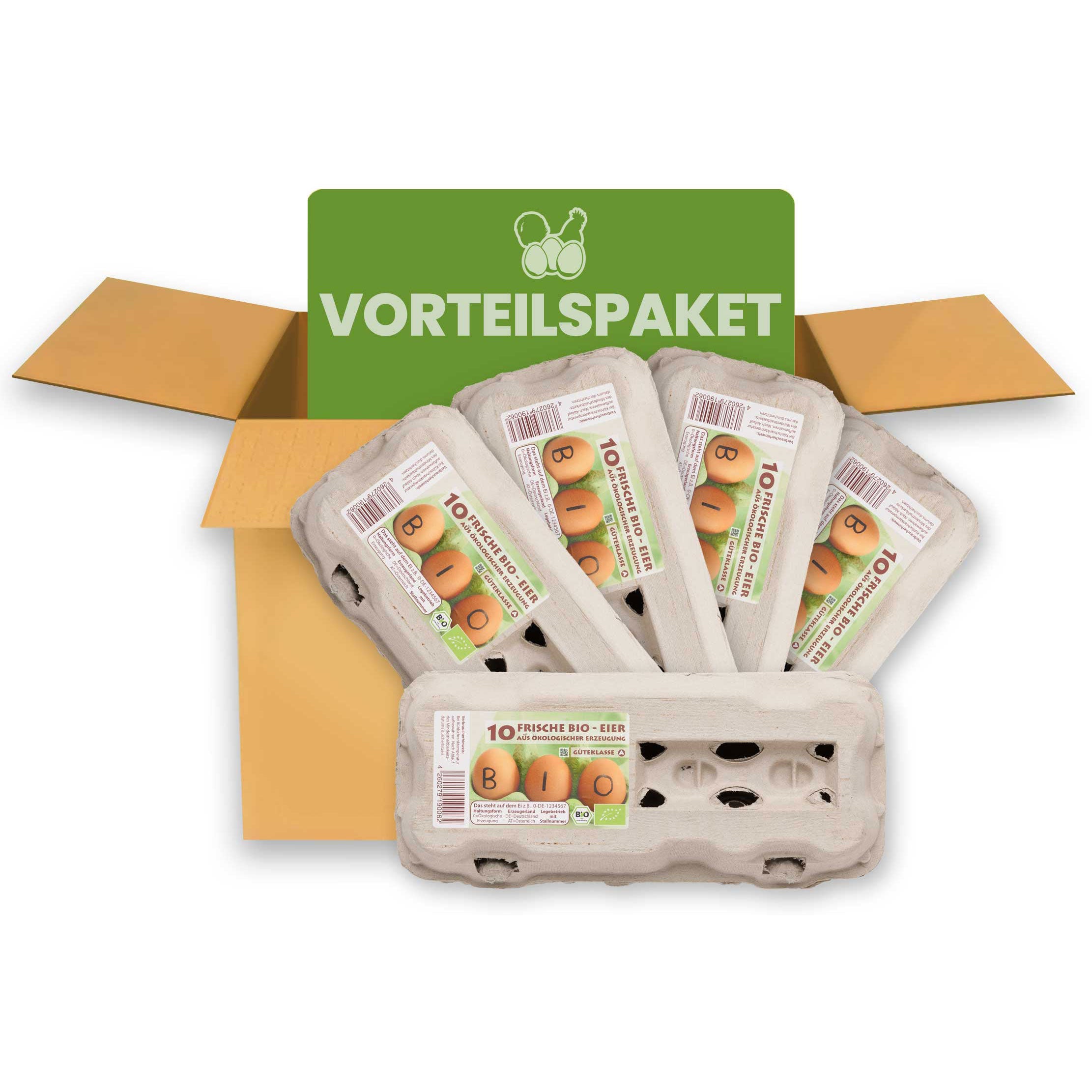 10er Eierschachteln TopView für BIO-Eier im Vorteilspaket