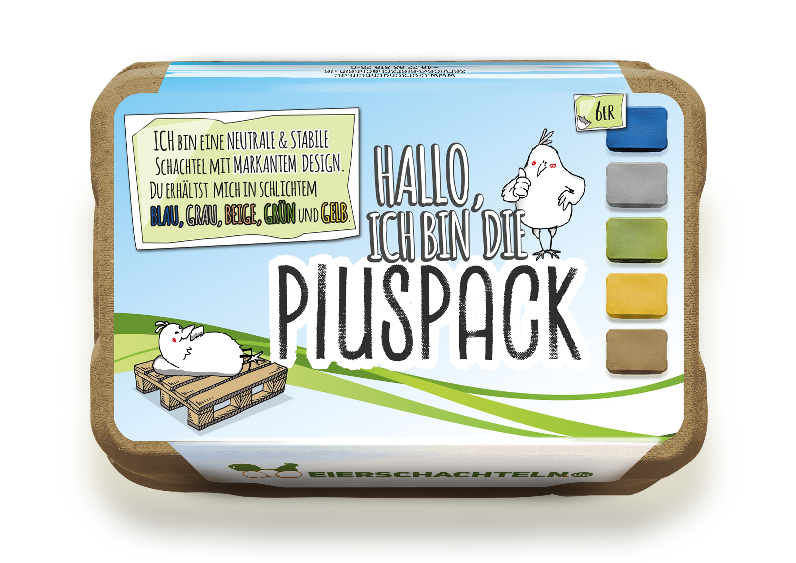 6er PlusPack mit eigenem Etikett, beige