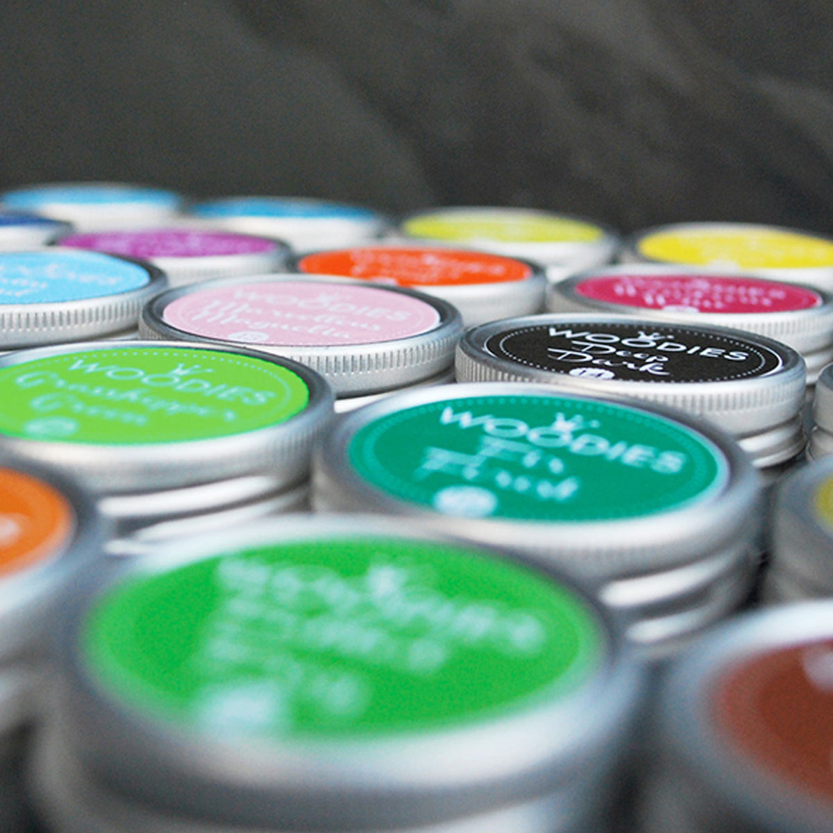 Woodies-Stempel, verschiede Farben