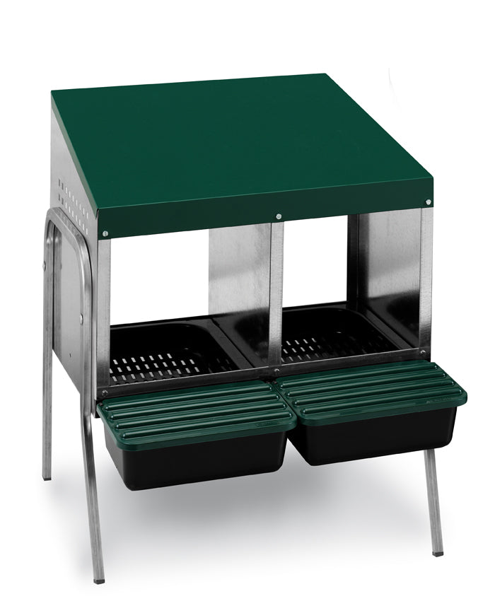 Doppel-Legenest mit Füßen, Gestell zum Aufstellen – verzinktes Abrollnest