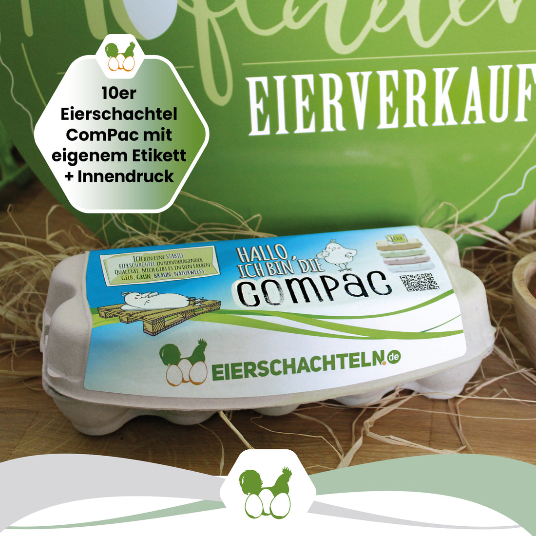 10er ComPac mit Innendruck und eigenem Etikett - 390 Stück Vorteilspaket