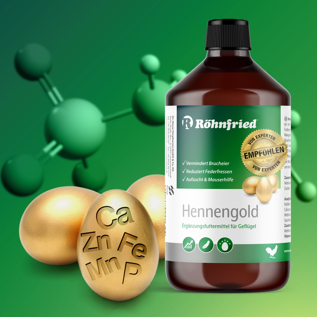 Hennengold Tränkenzusatz "Ca, Zn, Fe, Mn, P"