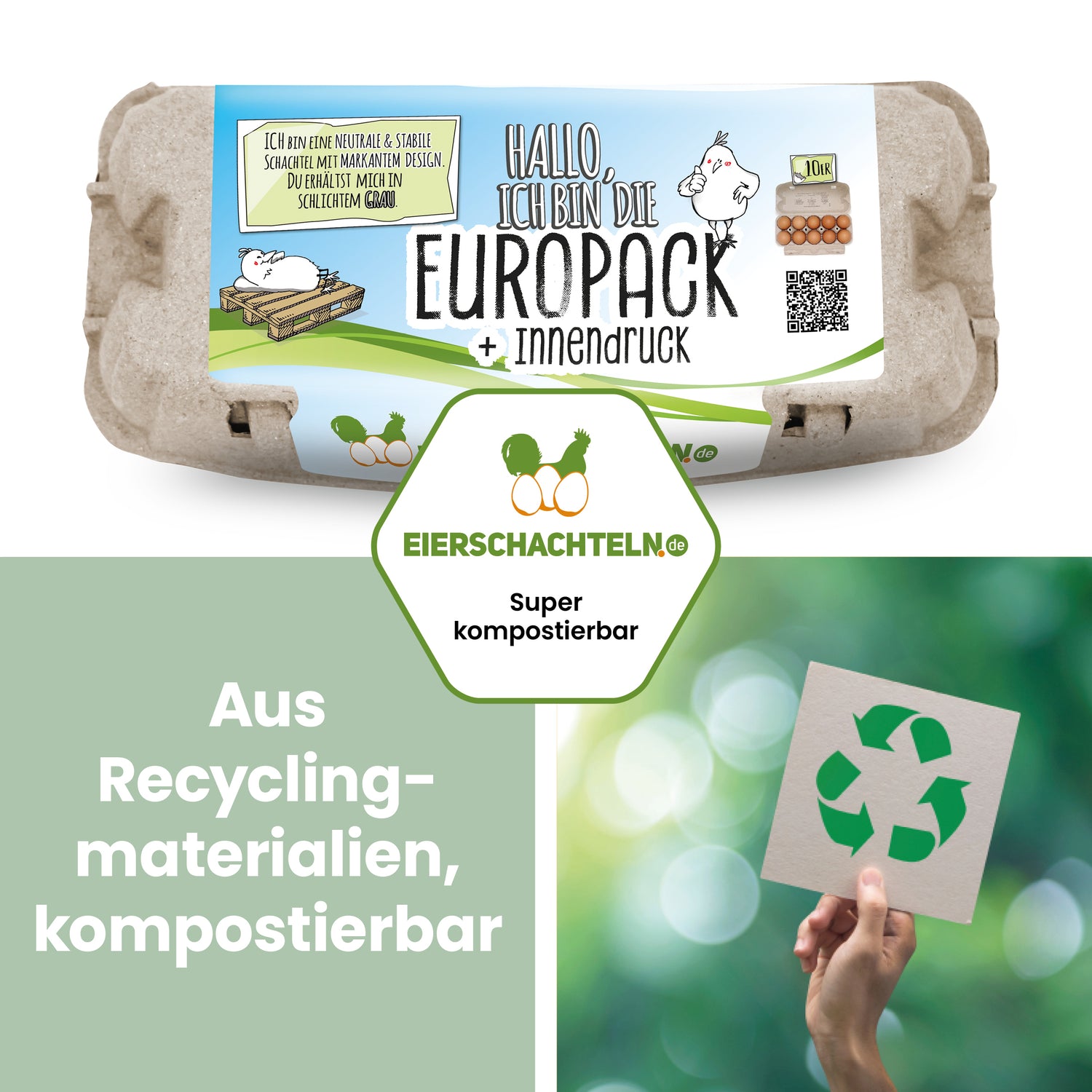 280 Stück 10er EuroPack mit eigenem Etikett + Innendruck , Vorteilspaket