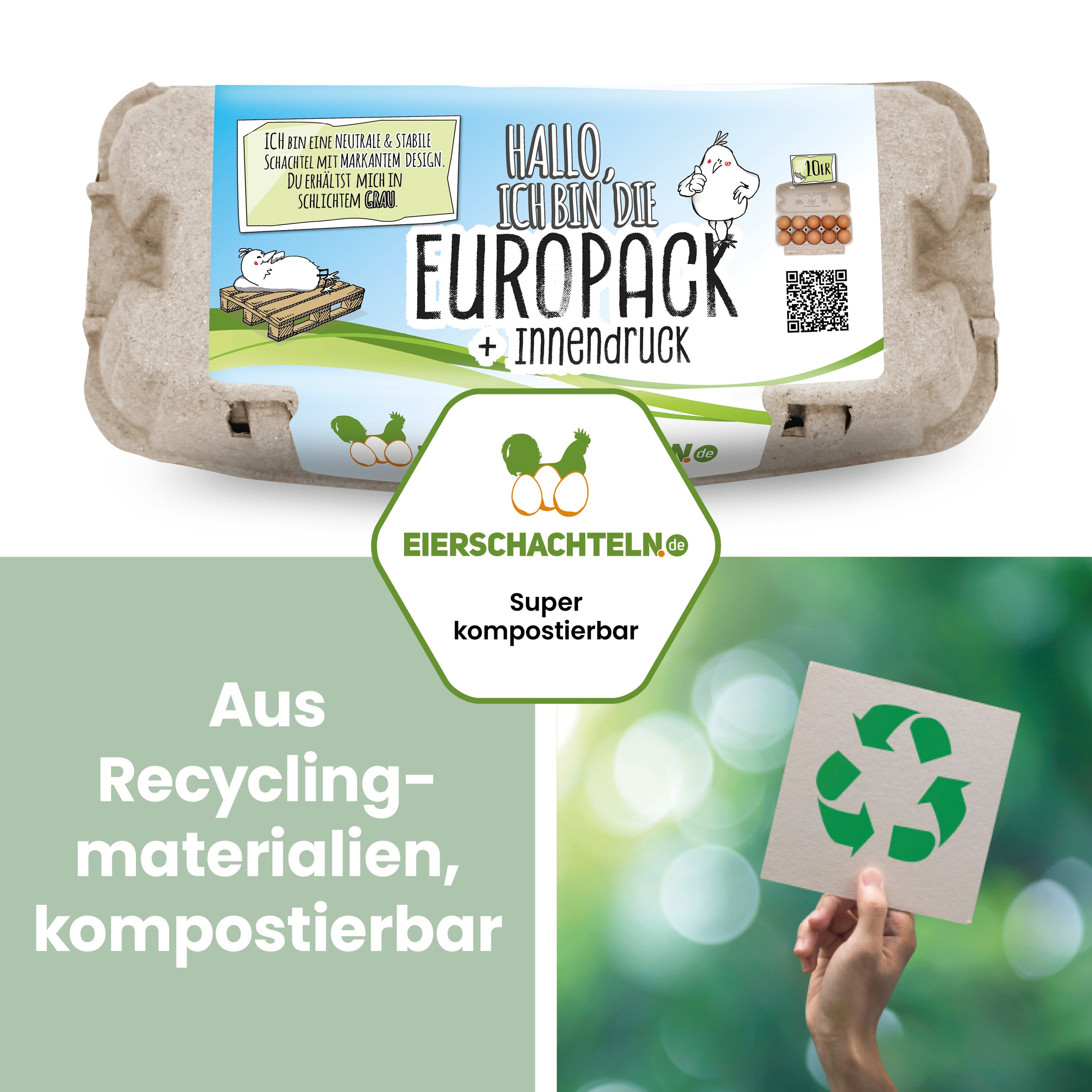 280 Stück 10er EuroPack mit eigenem Etikett + Innendruck , Vorteilspaket