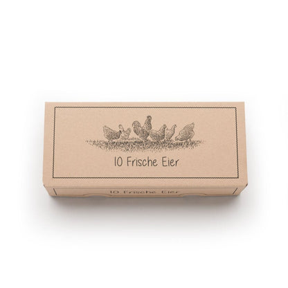 EckPack 10er Eierschachtel mit Direktdruck „Frische Eier“