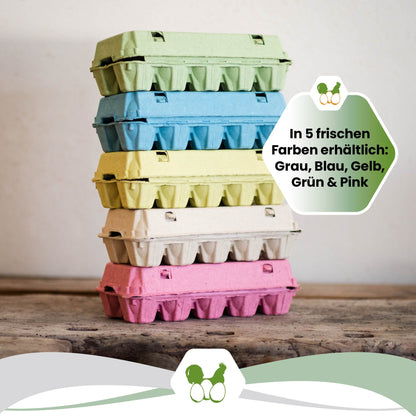 EcoPack 10er ohne Etikett in fünf Farben "In 5 frischen Farben erhältlich: Grau, Blau, Gelb, Grün &amp; Pink"