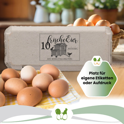 EcoPack 10er ohne Etikett in fünf Farben, grau "Platz für eigene Etiketten oder Aufdruck"