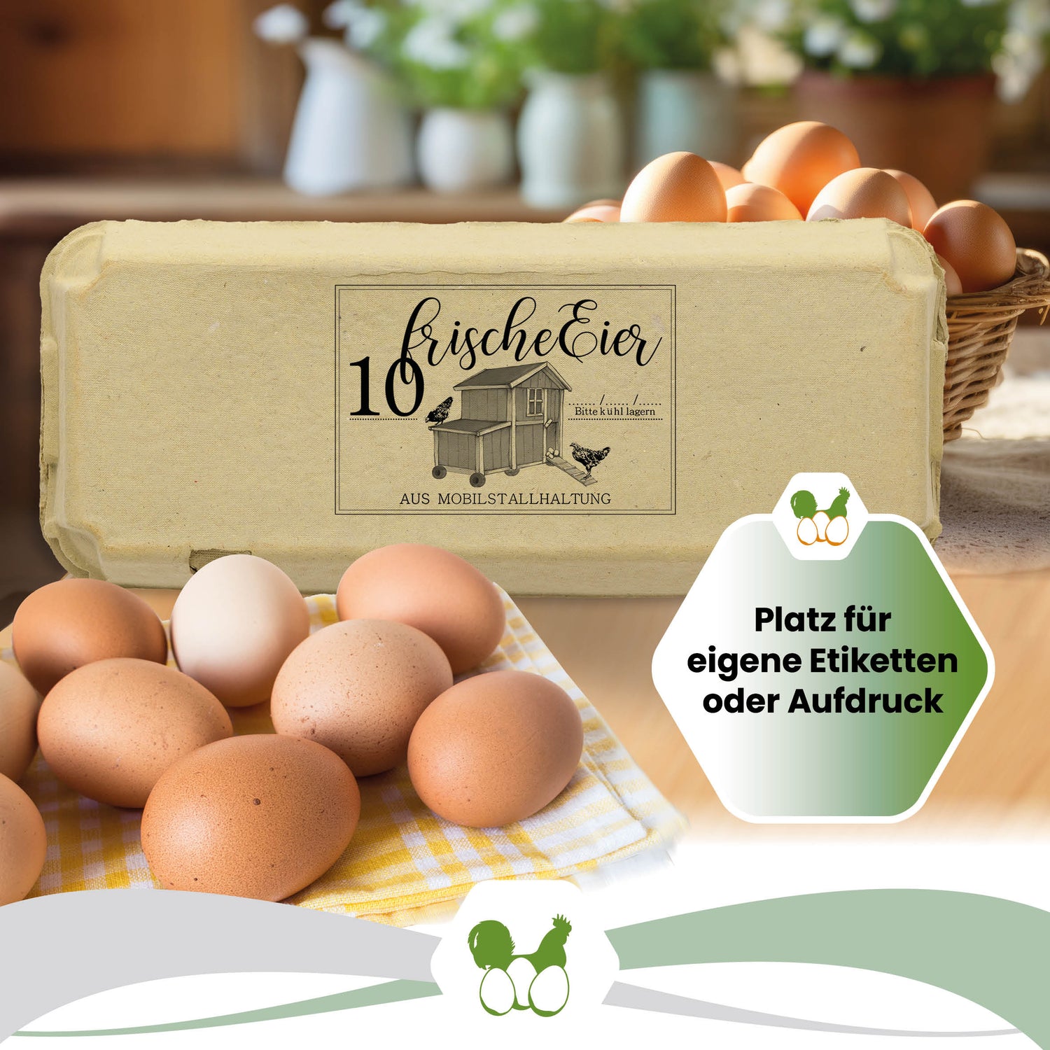 EcoPack 10er ohne Etikett in fünf Farben, gelb "Platz für eigene Etiketten oder Aufdruck"