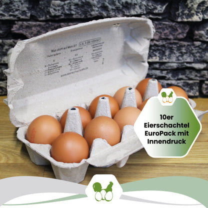 10er EuroPack mit Innendruck "10er Eierschachtel EuroPack mit Innendruck"