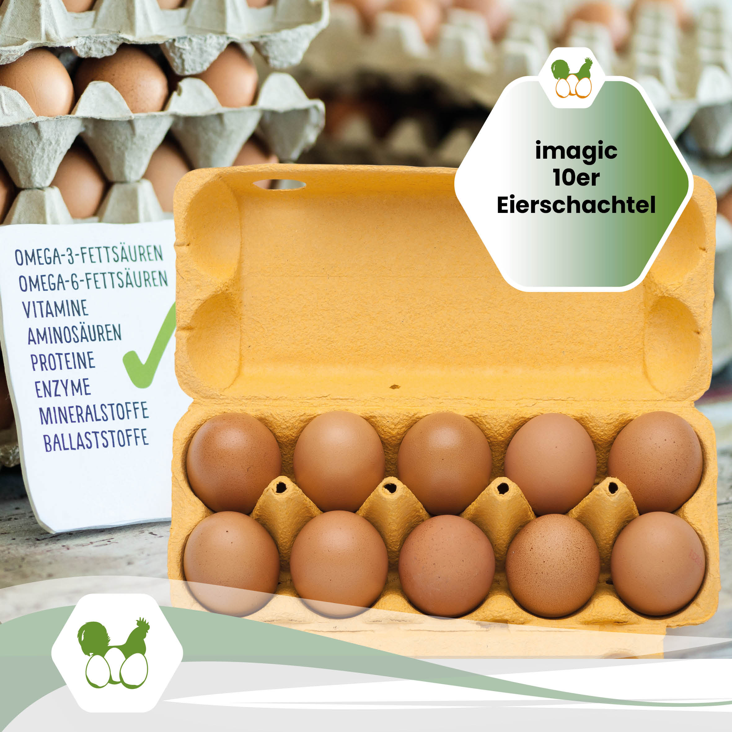 imagic 10er Eierschachteln, gelb "imagic 10er Eierschachtel"