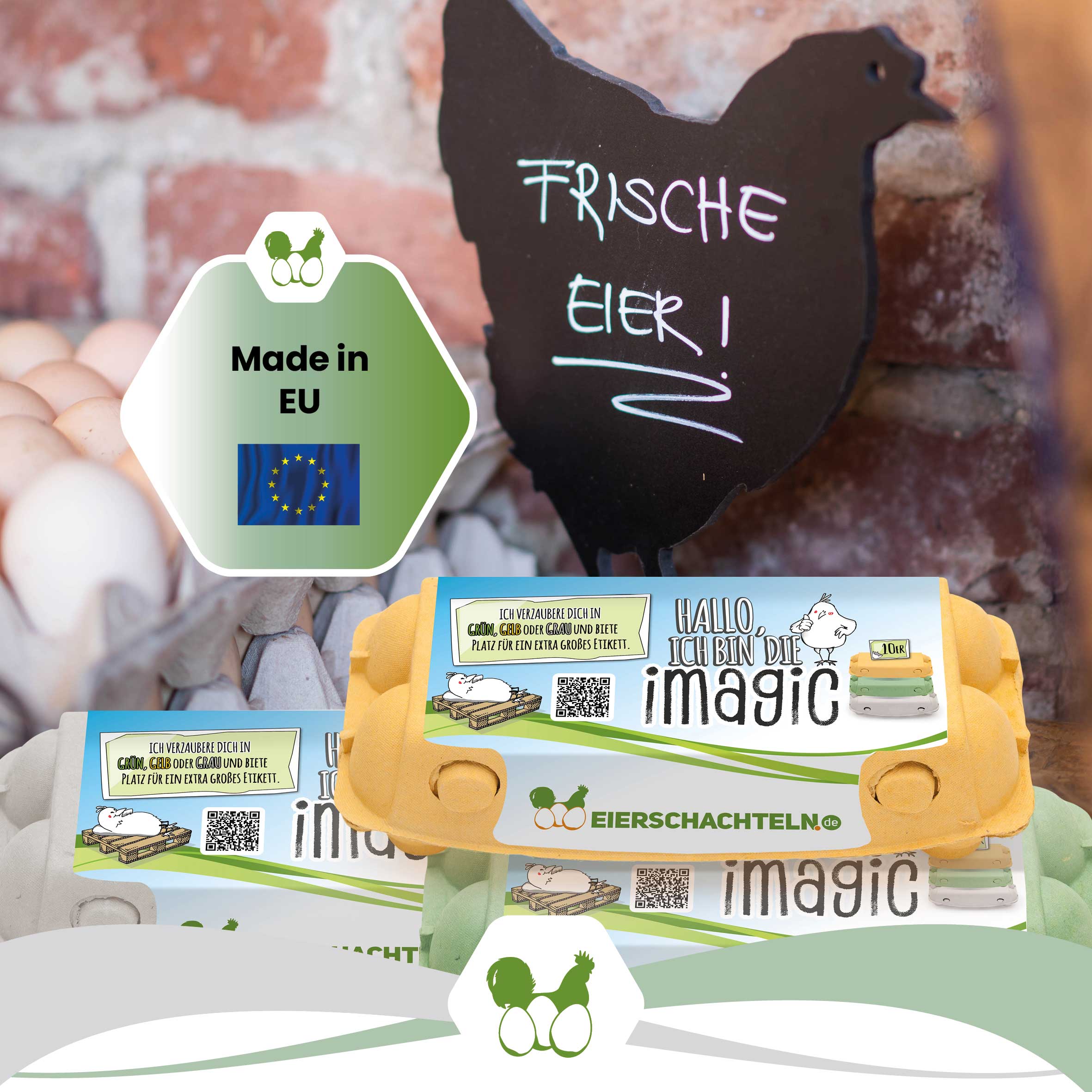 10er imagic Eierschachteln "Made in EU"