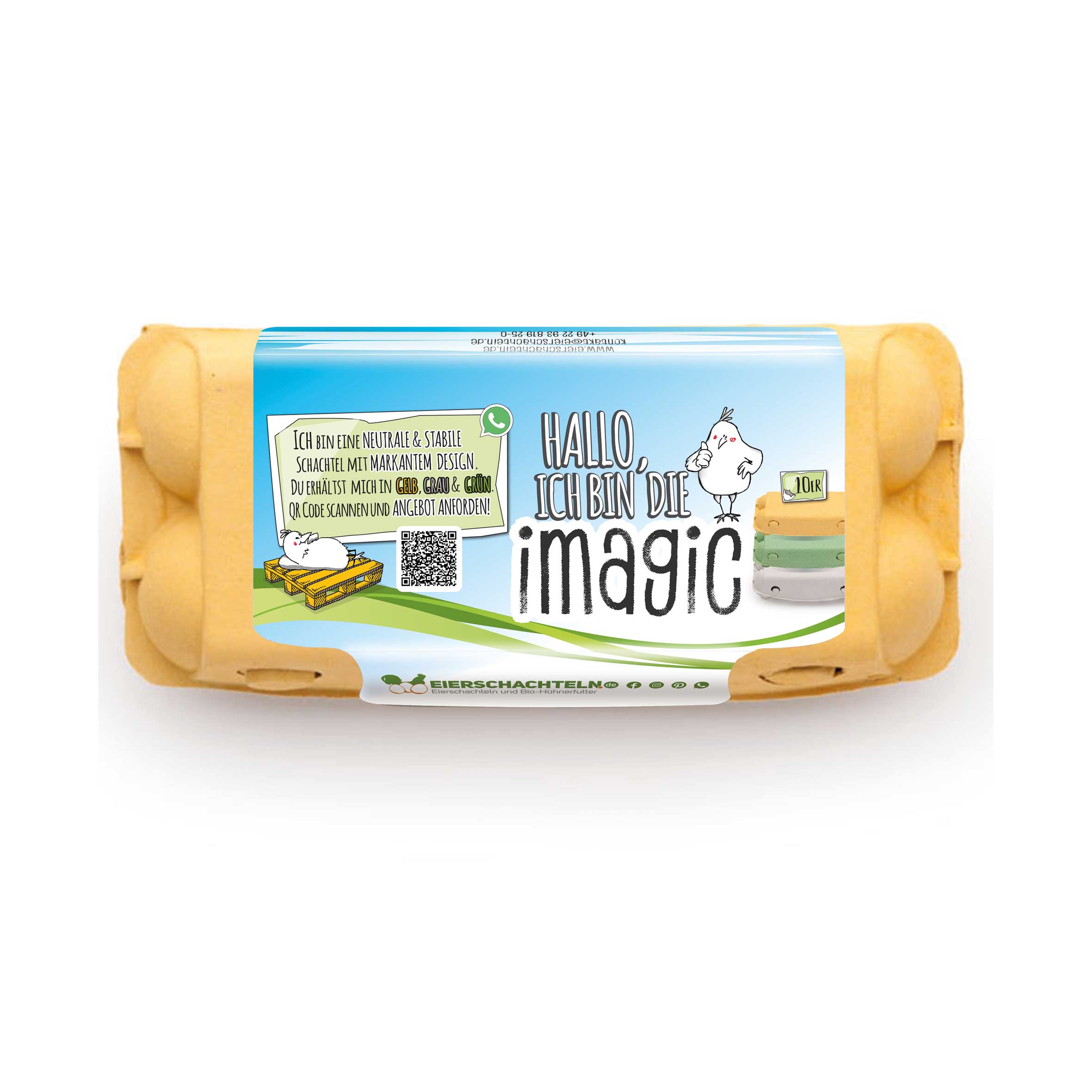 10er imagic Eierschachteln, gelb
