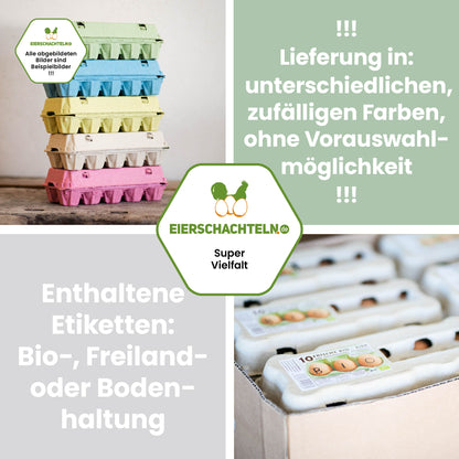 Sonderposten: 300 Stück 10er Eierschachteln Fehldruck
