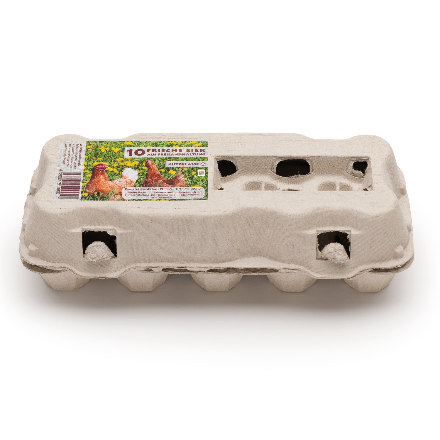 5440 Stück (Palette) TopView 10er Eierschachteln mit Freiland-Etikett