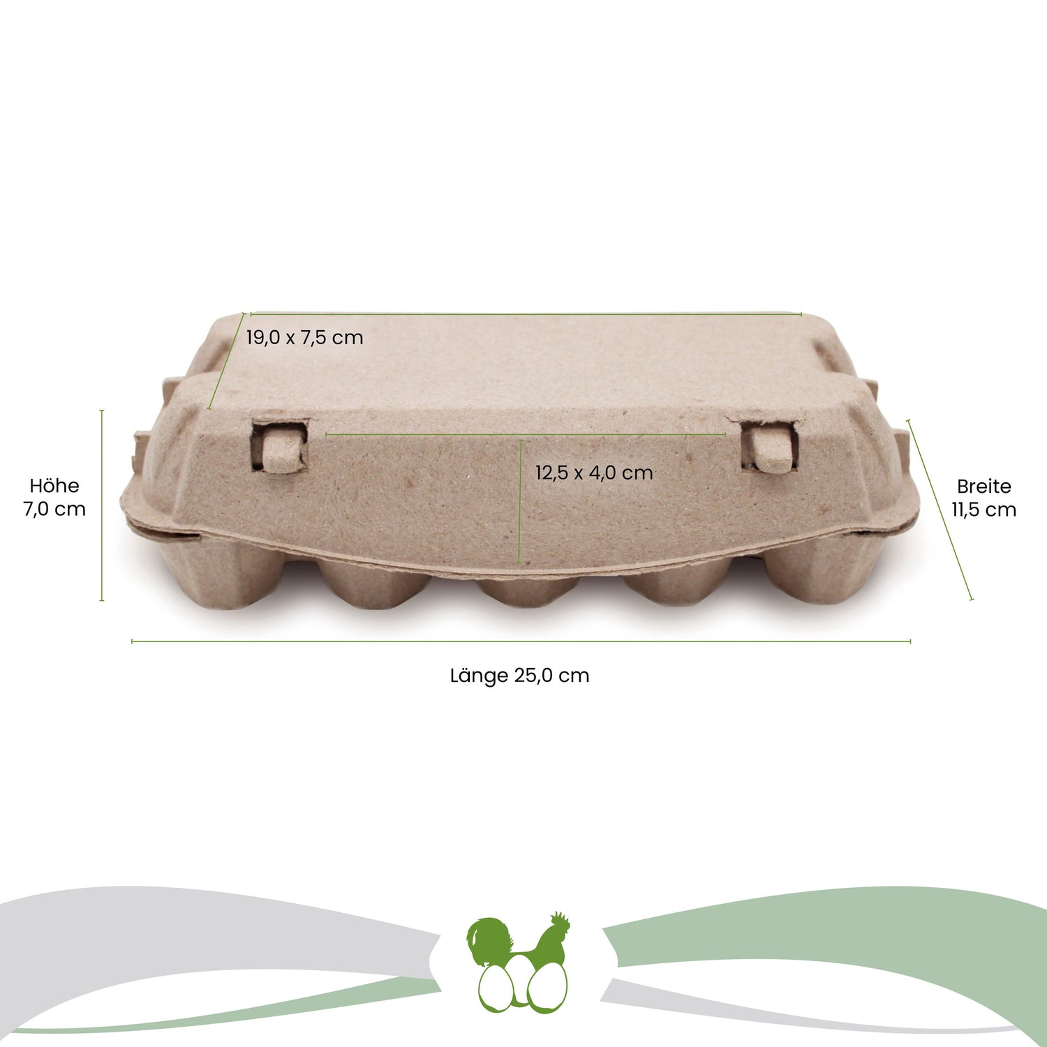 10er EuroPack "Breite 11,5 cm x Länge 25,0 cm x Höhe 7,0 cm" Deckel: "19,0 x 7,5 cm" Lasche: "12,5 x 4,0 cm"