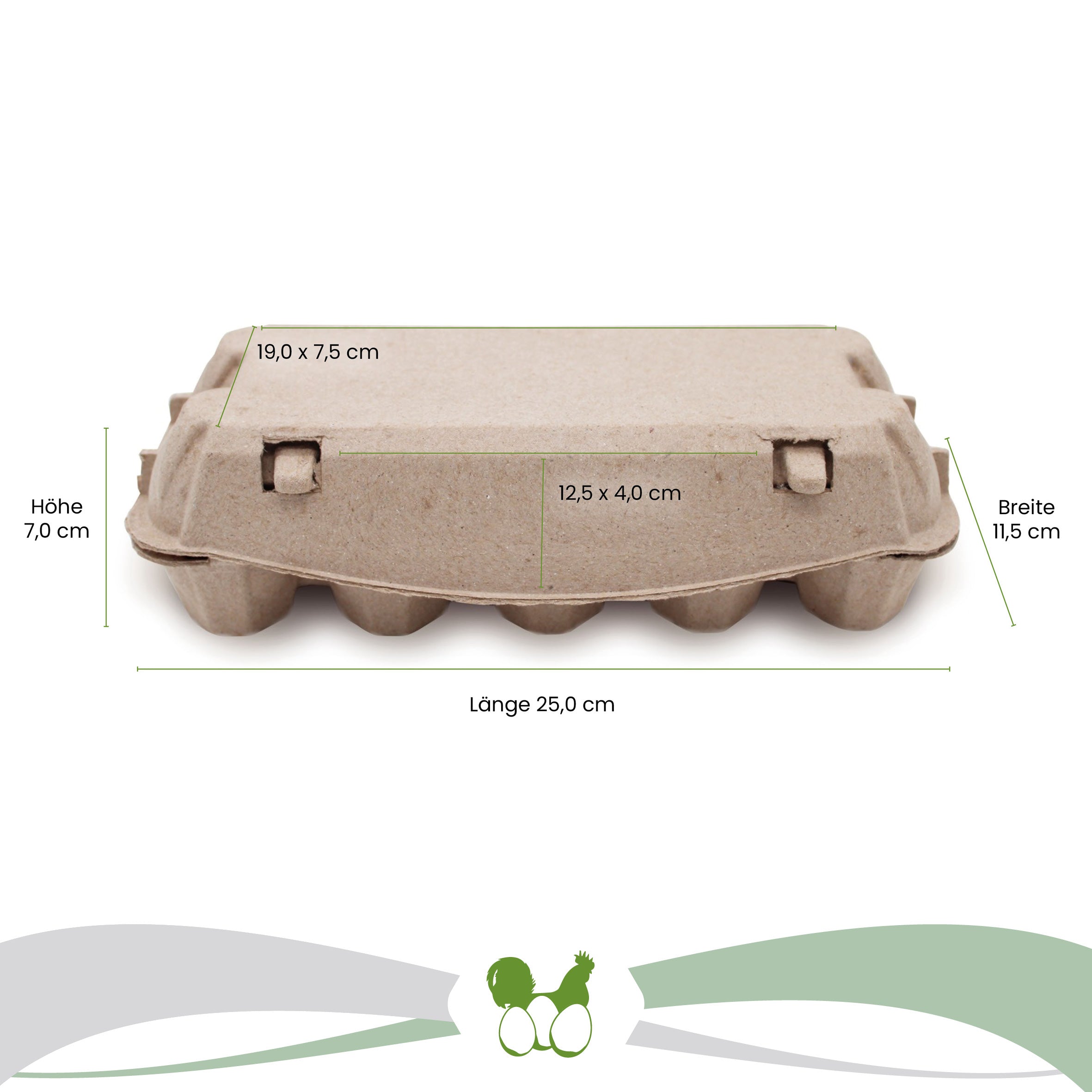 10er EuroPack "Breite 11,5 cm x Länge 25,0 cm x Höhe 7,0 cm" Deckel: "19,0 x 7,5 cm" Lasche: "12,5 x 4,0 cm"