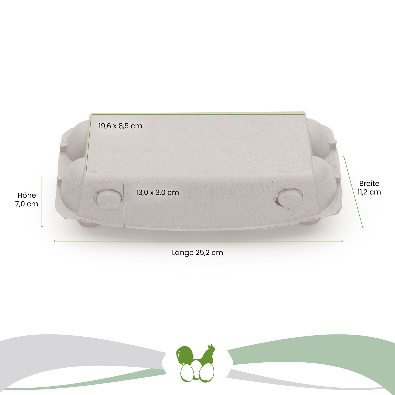 imagic 10er Eierschachteln Maße: "Breite 11,2 cm x Länge 25,2 cm x Höhe 7,0 cm" Deckel: "19,6 x 8,5 cm" Lasche: "13,0 x 3,0 cm"