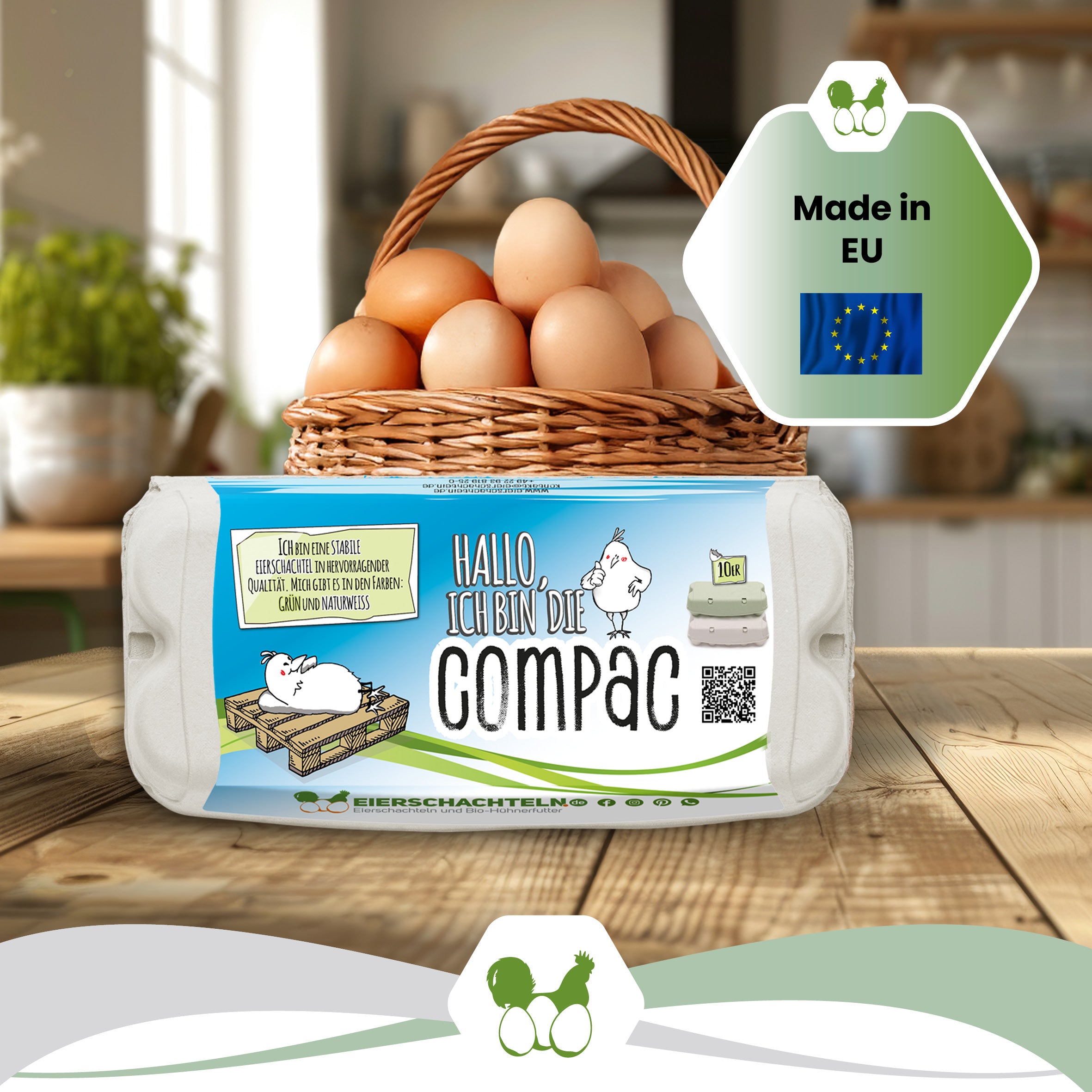 10er ComPac Eierschachteln 3760 Stück (Palette) – dein Etikett, gratis Etikettengestaltung
