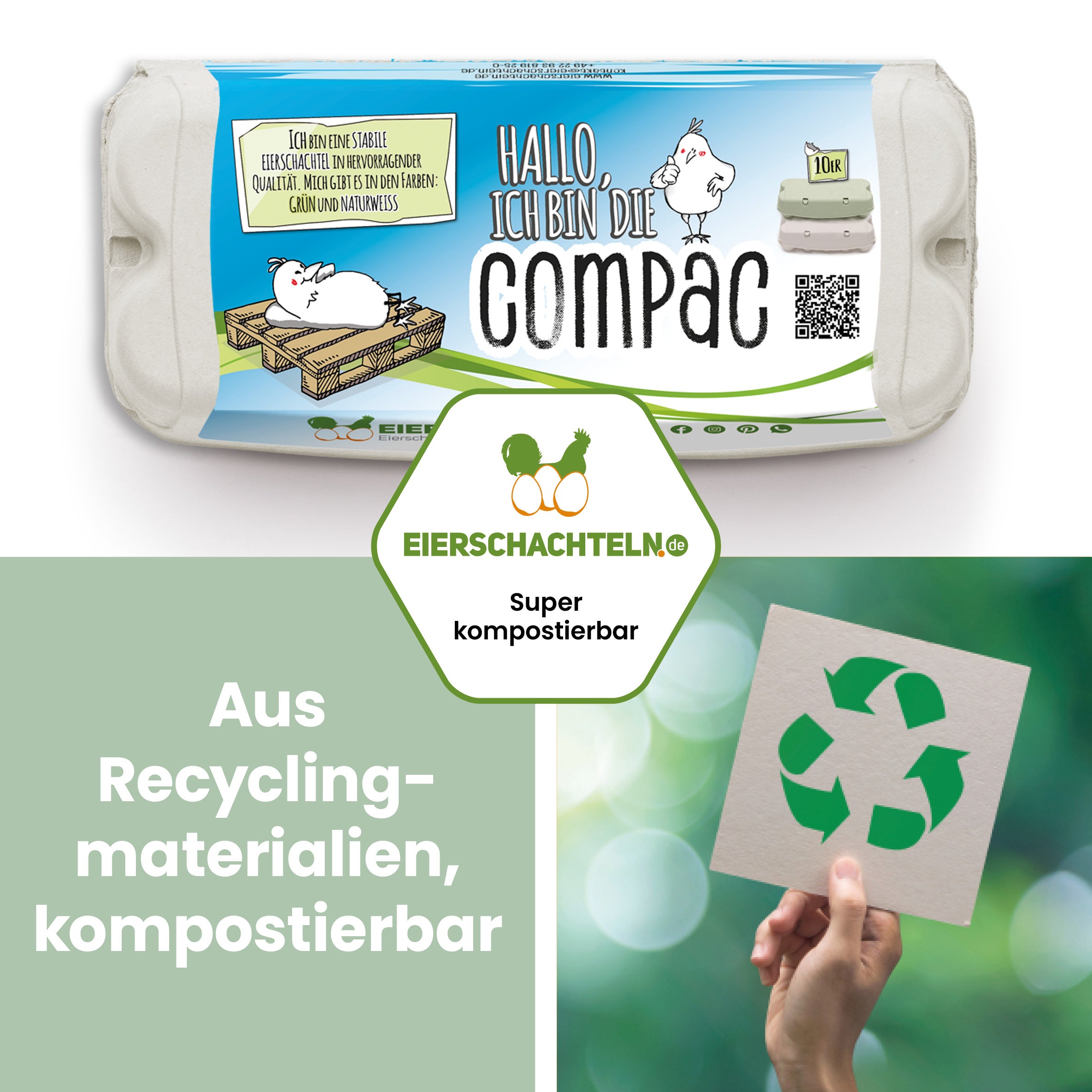 10er ComPac Eierschachteln 3760 Stück (Palette) – dein Etikett, gratis Etikettengestaltung
