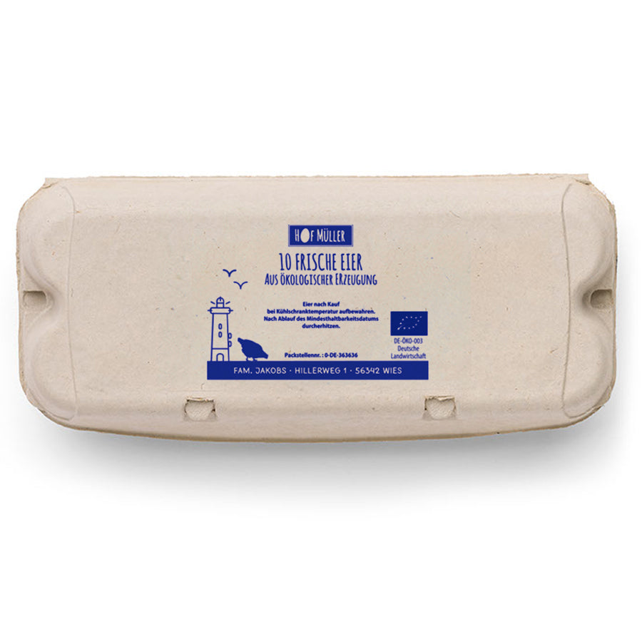Stempel für Eierschachteln, 10er ComPac, blau