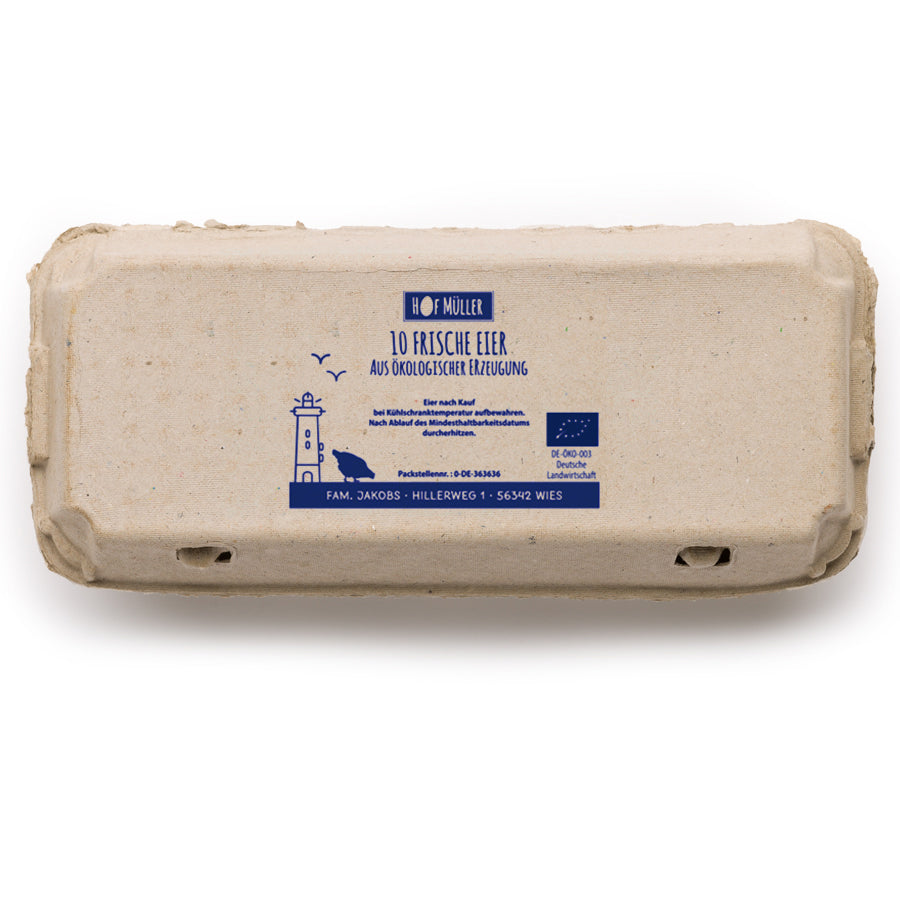 Stempel für Eierschachteln, 10er Ecopack, blau