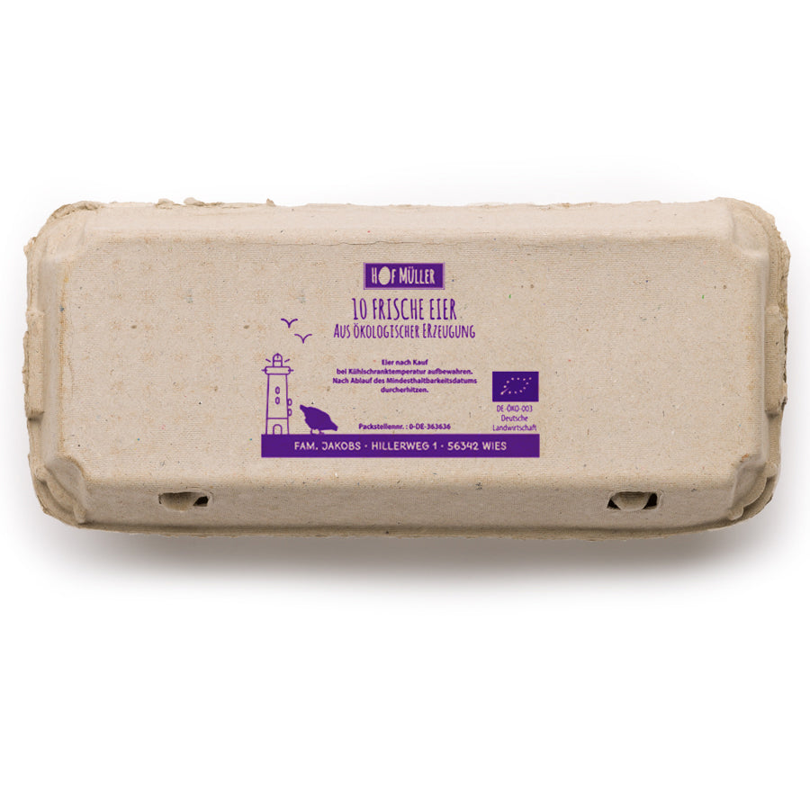Stempel für Eierschachteln, 10er Ecopack, violett