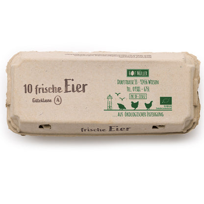 Stempel für Eierschachteln, 10er Ecopack, mit schwarzem Vordruck, grün