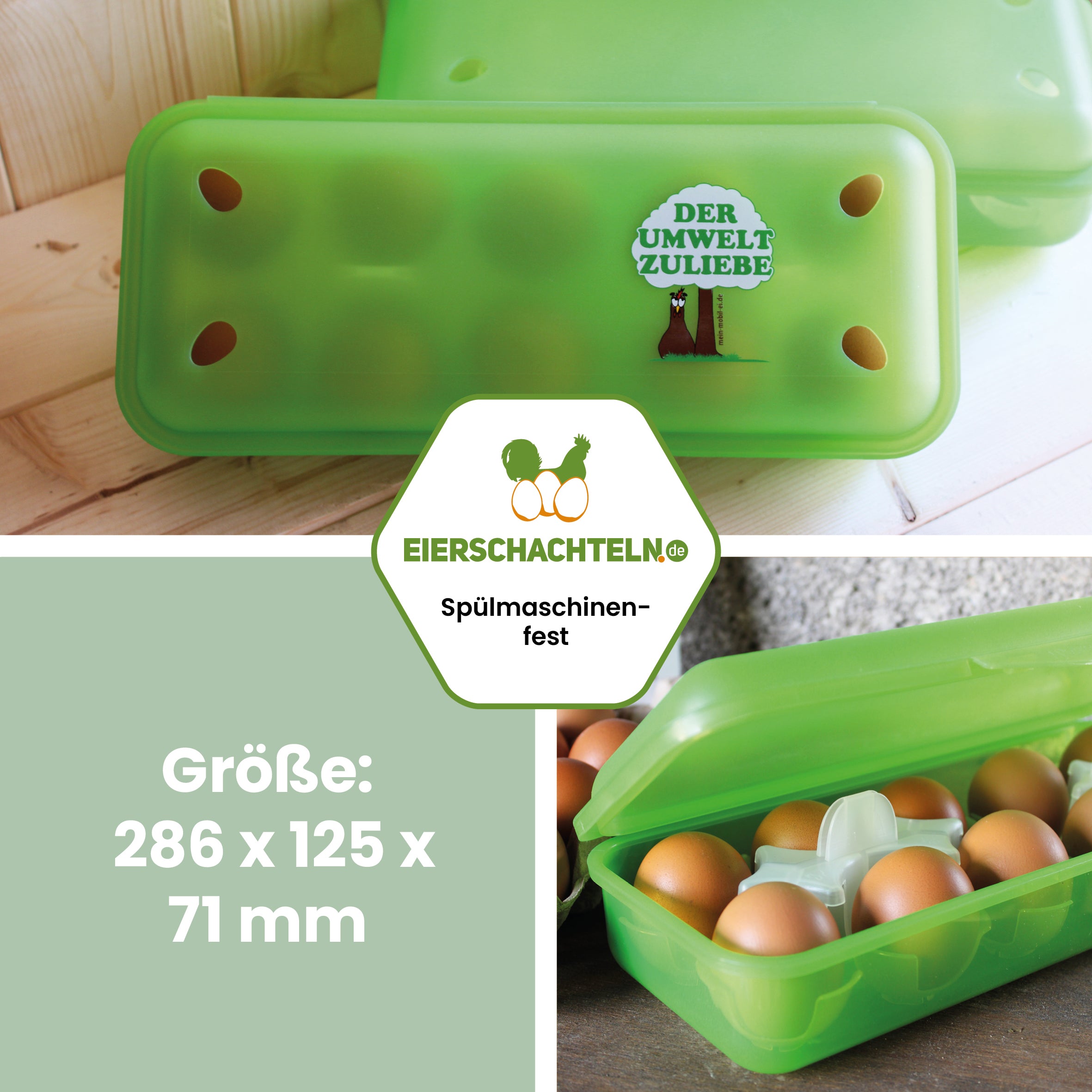 Meibox 10 Mehrweg-Eierschachtel "Größe: 286 x 125 x 71 mm"