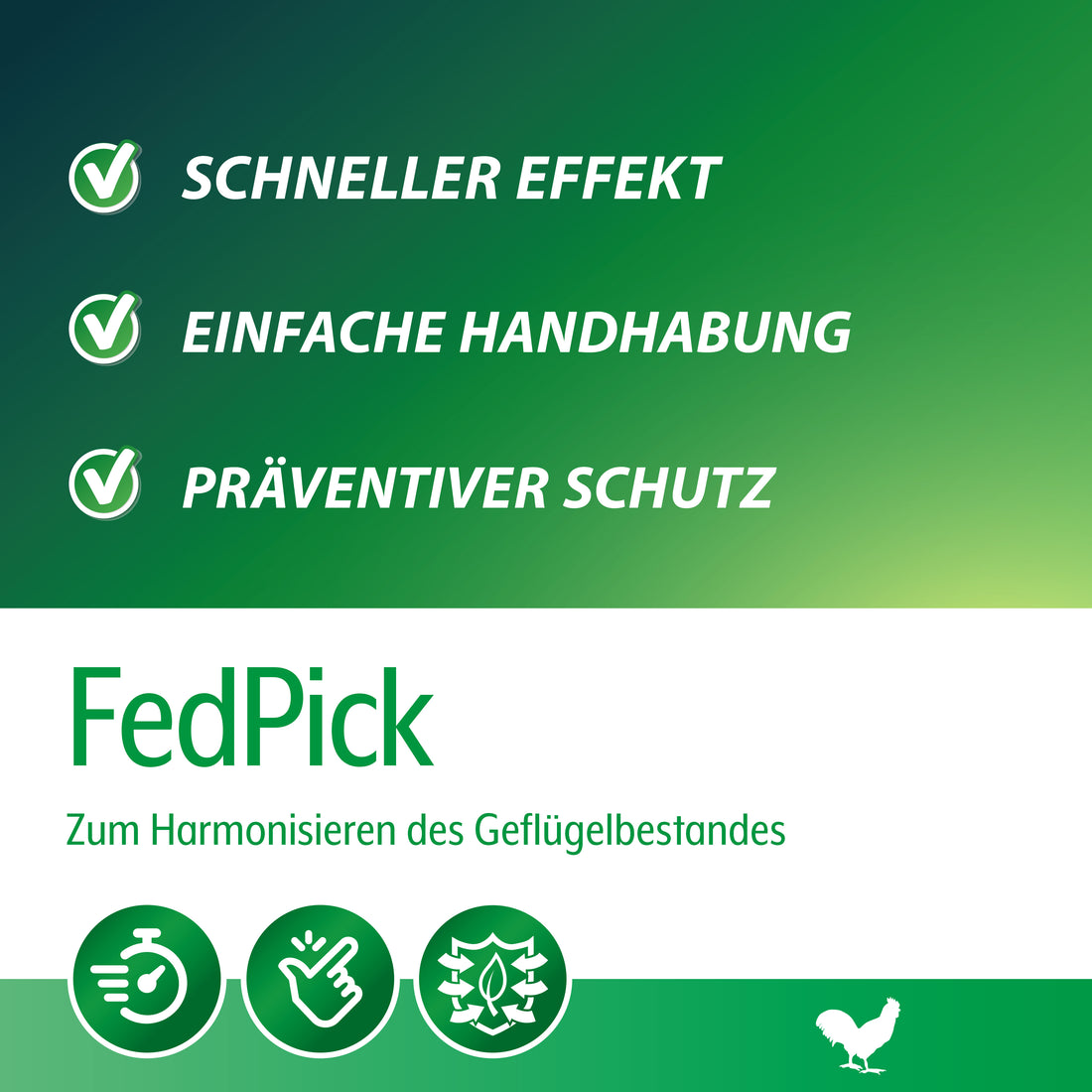 Fed-Pick "Scheller Effekt, einfache Handhabung, Präventiver Schutz"