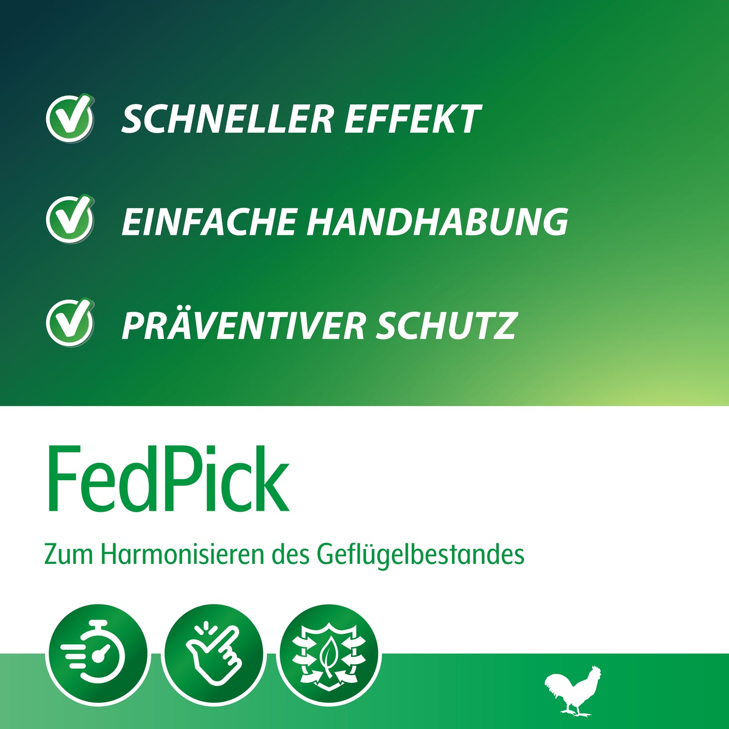 Fed-Pick "Scheller Effekt, einfache Handhabung, Präventiver Schutz"