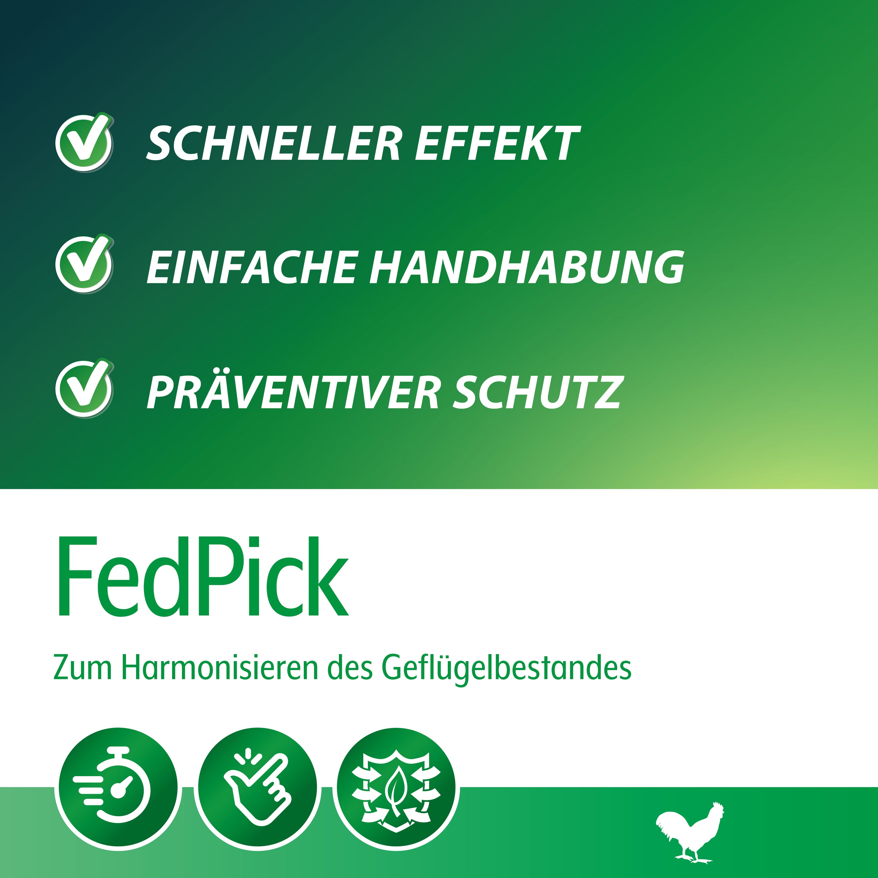 Fed-Pick "Scheller Effekt, einfache Handhabung, Präventiver Schutz"