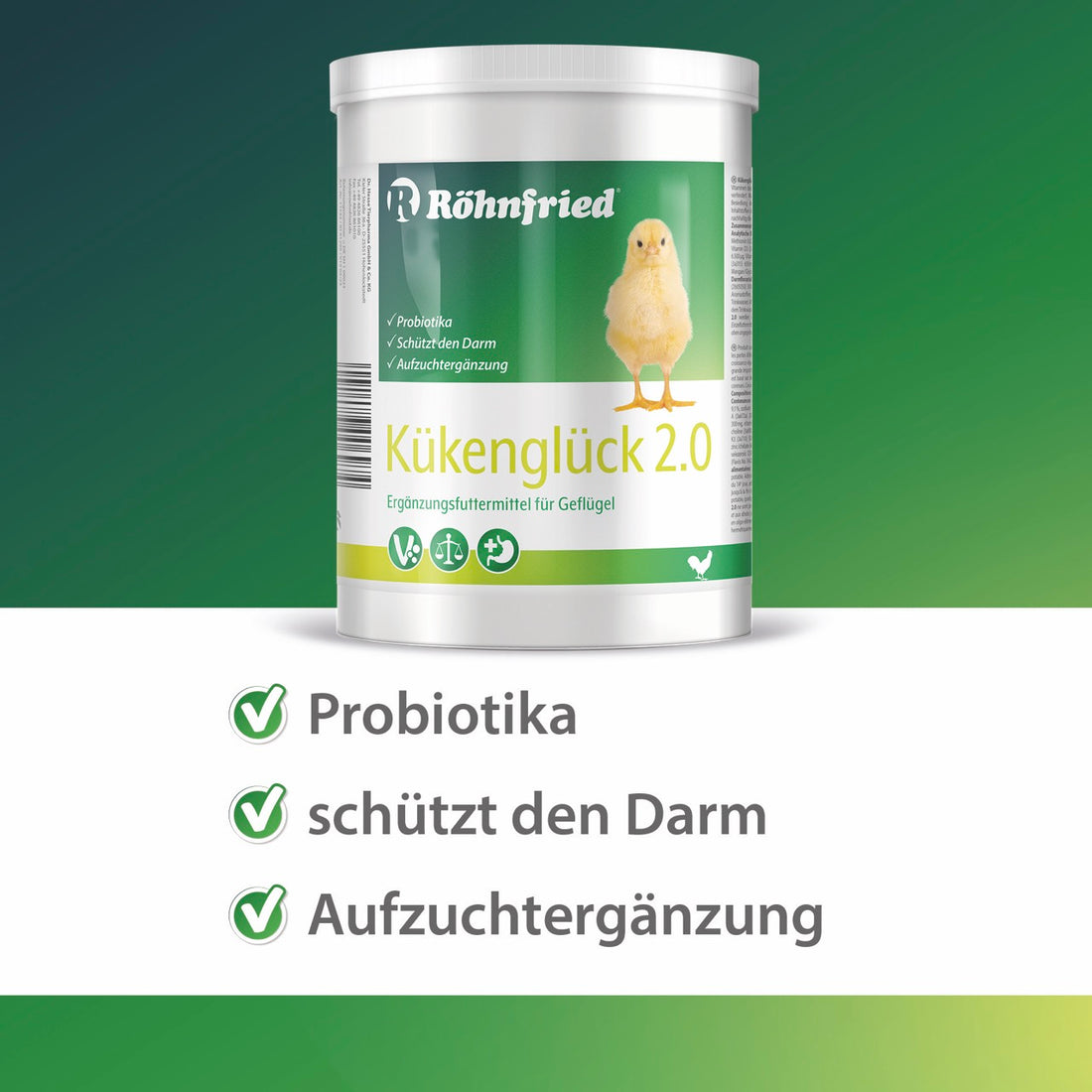 Kükenglück 2.0 "Probiotika, schützt den Darm, Aufzuchtergänzung"