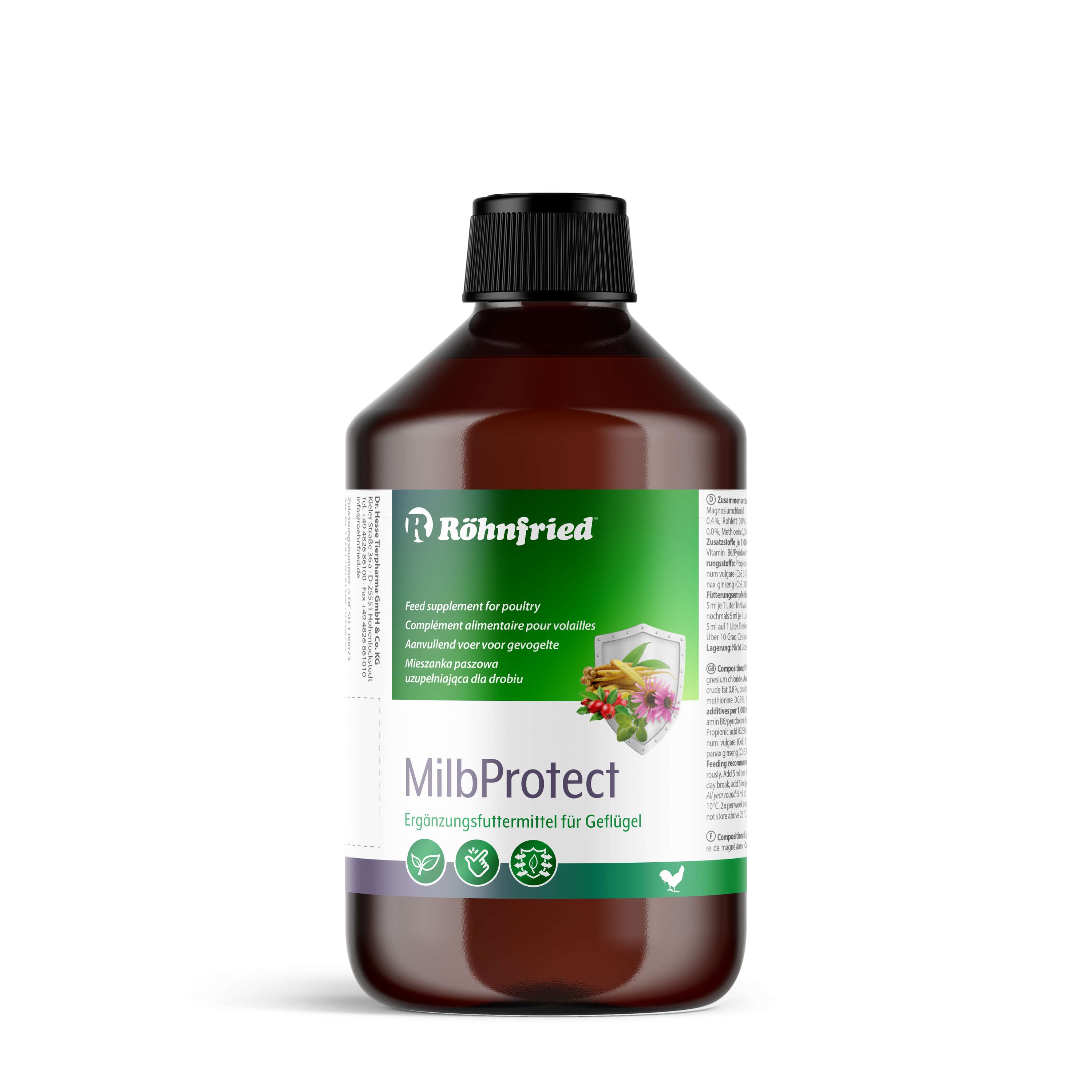 MilbProtect – wasserlösliches Stärkungsmittel für Geflügel 500 ml