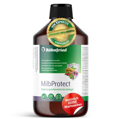MilbProtect – wasserlösliches Stärkungsmittel für Geflügel 500 ml "Natürlich keine Wartezeiten" 