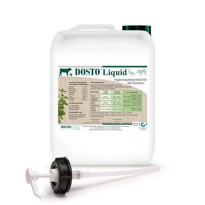 Dosto Liquid 5 kg Kanister - mit 10 % Oregano-Öl zur Verabreichung über die Tränke, mit Kanisterpumpe