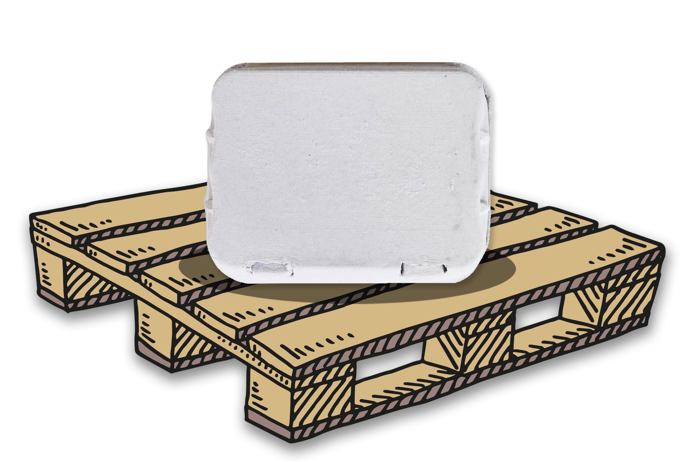 12er Wachteleierschachteln aus Pappe, auf Palette