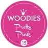 Stempelkissen-Dose für Woodies-Stempel Pink, Etikett