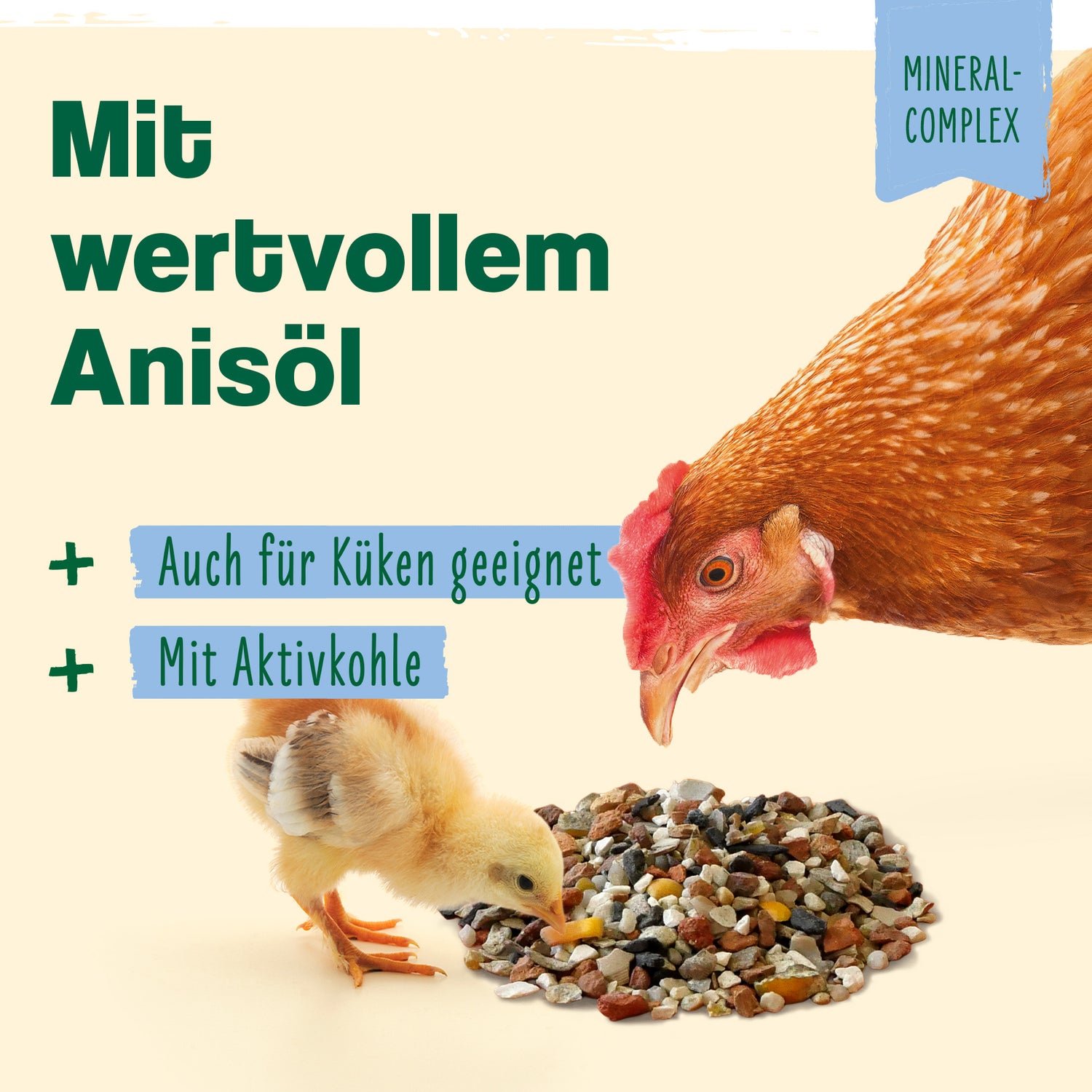 Mineralmix IdaPlus für Hühner, 5 kg Futterkalk Mineralstoffmischung mit Anis
