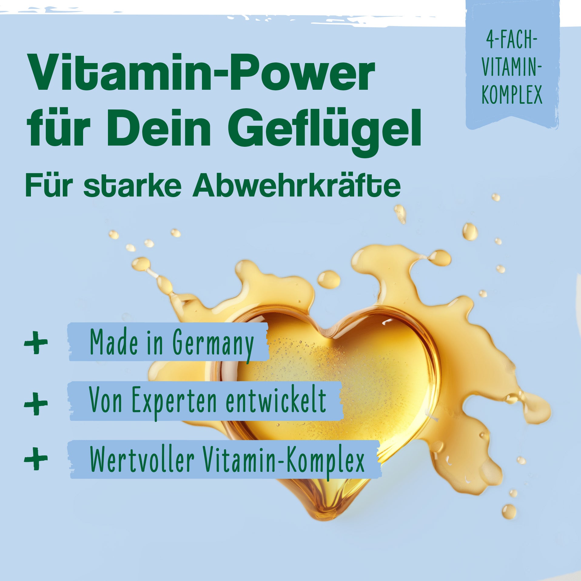 Hühner-Vitamin 4in1 – Vitaminkonzentrat mit Vitamin ADEC für starke Abwehrkräfte