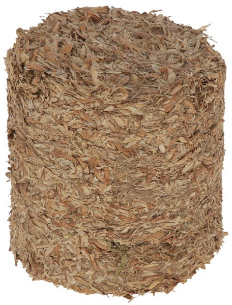 Dinkelspelzen Briketts, Nahaufnahme eines Briketts 