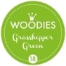 Stempelkissen-Dose für Woodies-Stempel Grün, Etikett
