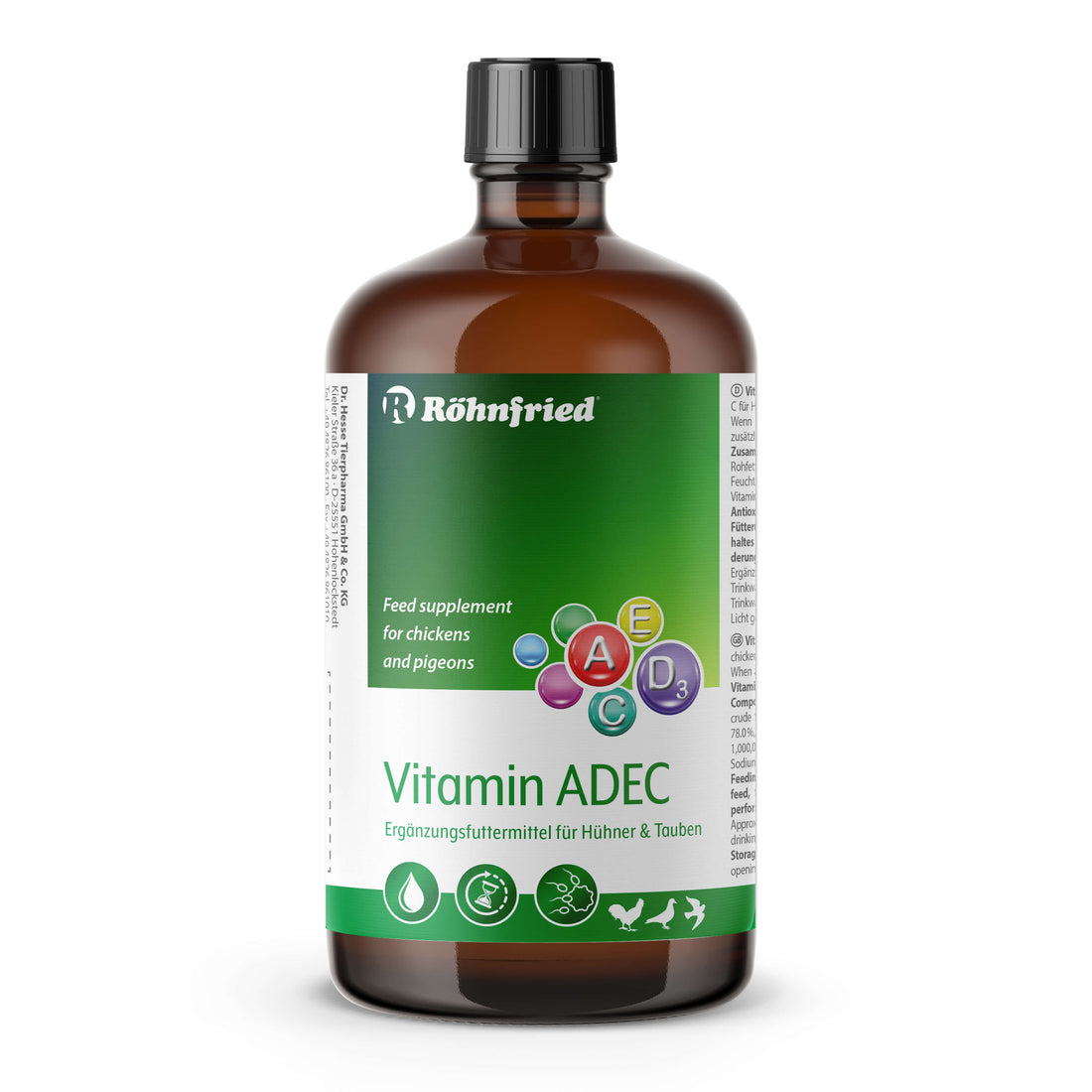 Vitamine ADEC für Hühner und andere Tiere, 250ml 