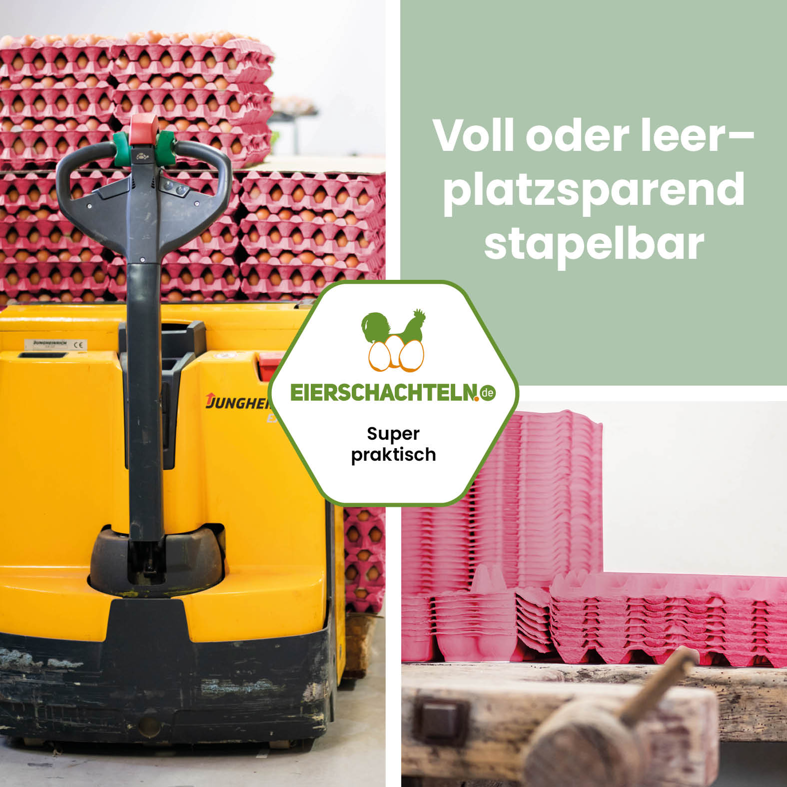 280 Stück 30er Eierpappen Pink – Höckerlagen Vorteilspaket für S bis XL