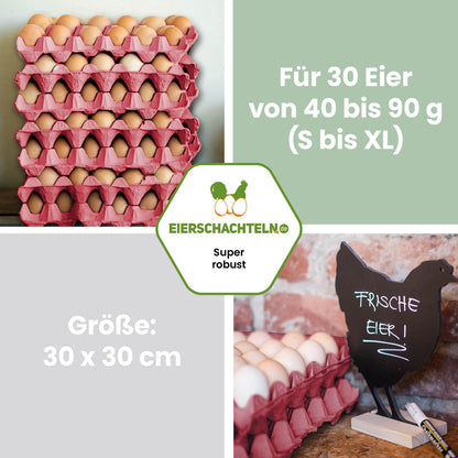 1 Stück 30er Eierpappe Pink – Höckerlage für S bis XL