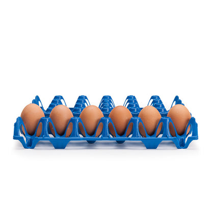 Wiederverwendbare Kunststoff Eierhorden / Höckerlagen für 30 Eier, blau