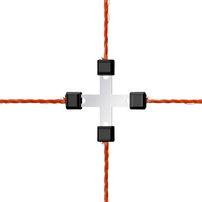 Litzclip Reparaturset für elektrifizierbare Geflügelnetze und Weidezaun, vier anküpfstellen