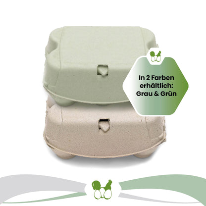 6er ComPac Eierschachtel "In 2 Farben erhältlich: Grau &amp; Grün"  